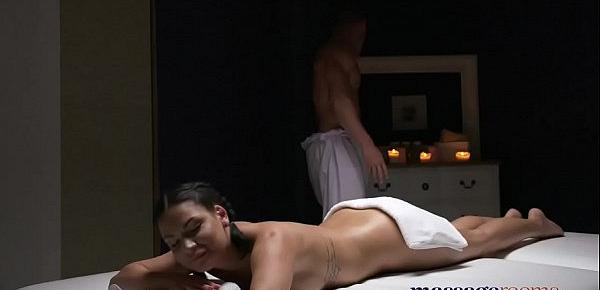  Massage Rooms Brunette Serbian hottie has multiple orgasms from big dick